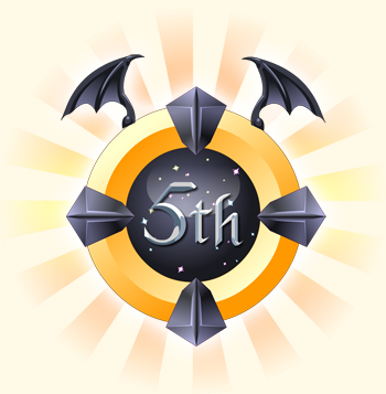 Happy 5th Birthday AdventureQuest Worlds! 5th Upholder Badge