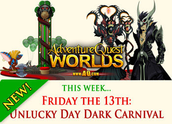 adventure quest worlds friday the 13th game event st patricks day lucky day volatire march 2015