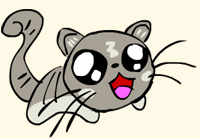 Derpy gato Kitty em jogo de fantasia online