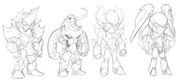 Mecha Sketchas! Diozz sketches for mecha items