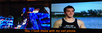 Pictures of Drew on TV