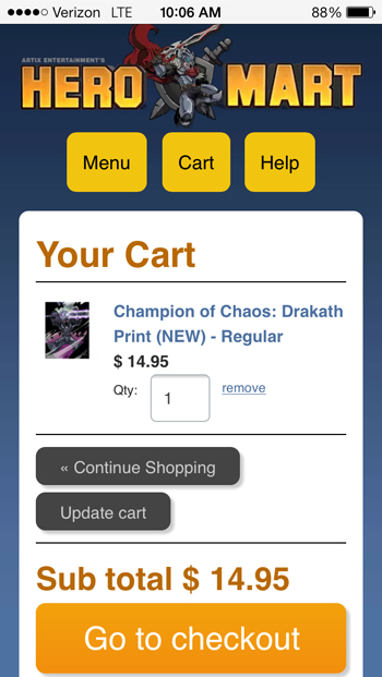 heromart shopping cart