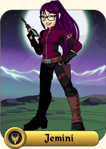 Jemini o hip Bounty Hunter! Jemini o caçador de recompensas no jogo online grátis AdventureQuest Worlds