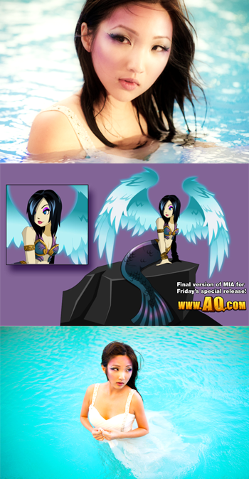 Mia J. Park gets into her Mer-Angel character