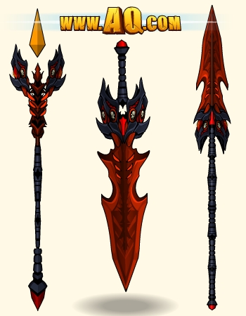 Online MMO Fantasy game weapons