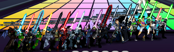 PkerSlayer and friends shoot for the Star Swords! PkerSlayer and video game friends with Star Swords