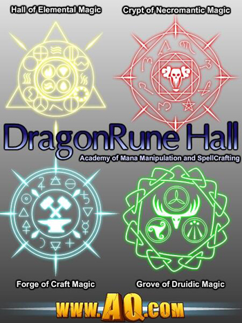 Choose your Destiny in the DragonRune Hall! Wizard University in Free to Play Online Game AdventureQuest Worlds