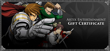 Artix gift certificate