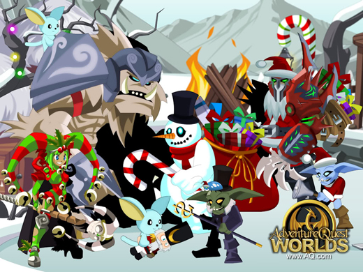 Happy Frostval Holiday from Frostvale in AQWorlds