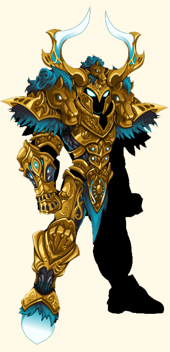 Armadura de Ouro Fúria Set exclusivo para membros